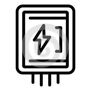 Electric commutator icon, outline style