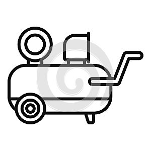 Electric compressor icon outline vector. Air machine