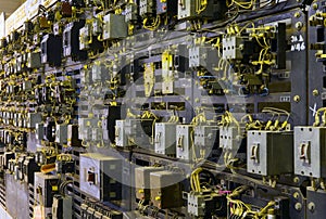 Electric control console on the transformer vault