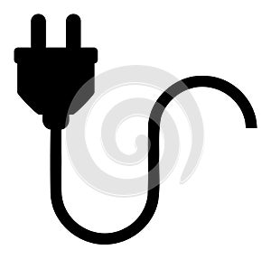 Electric Cord - Raster Icon Illustration