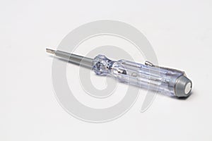Electric current test tool or voltage tester in the form of a screwdriver.