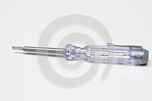 Electric current test tool or voltage tester in the form of a screwdriver.