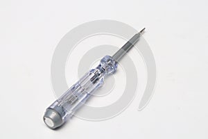 Electric current test tool or voltage tester in the form of a screwdriver.