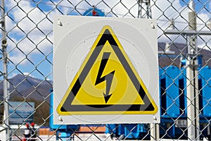 Electric danger sign