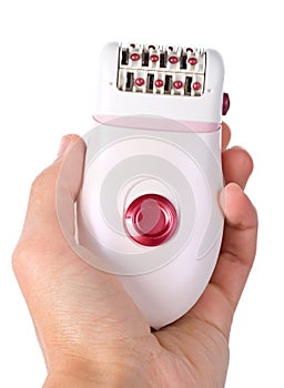 Electric depilator in hand