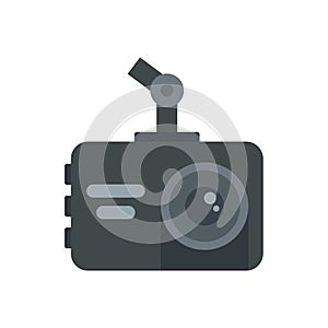 Electric digital recorder icon flat isolated vector