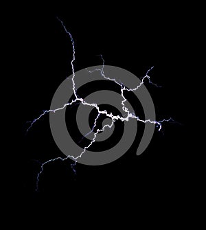 Electric discharge on a black background - 3. Electric shock, lightning, tesla.