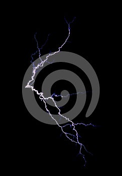 Electric discharge on a black background - 4. Electric shock, lightning, tesla.