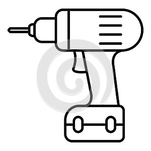Electric drill icon, outline style