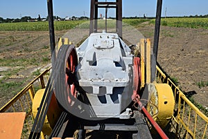 Electric drive and reducer pumping unit of an oil well.