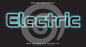 Electric editable text effect Template