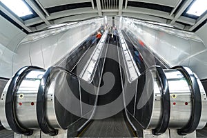 electric elevator underground passage of subway station