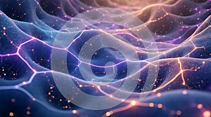 Electric energy pattern in a dark environment