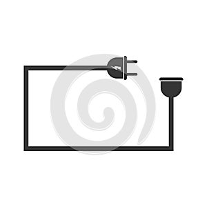 Electric extension cord icon - vector