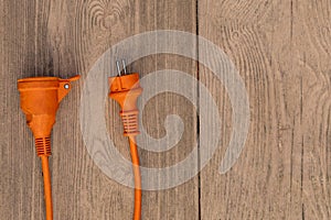 Electric extension cord and power connection in the garden