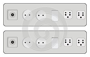 Electric extension plug, icon