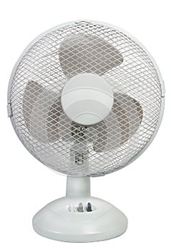 Electric Fan on White Background