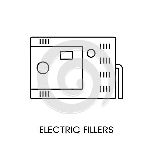 The electric fillers line icon, vector illustration of beekeeper's tools.