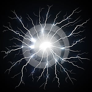 Electric flash of lightning for your design