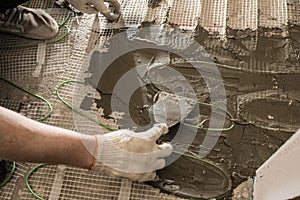 Electric floor heating system