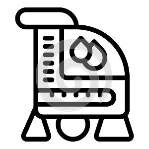 Electric floor scrubber icon outline vector. Sanitation indoor equipment