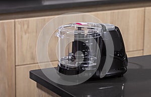 Electric food processor in the kitchen