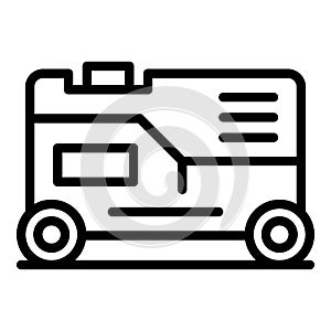 Electric generator icon outline vector. Diesel power