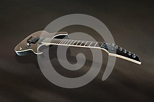 electric guitar on abstract dark background