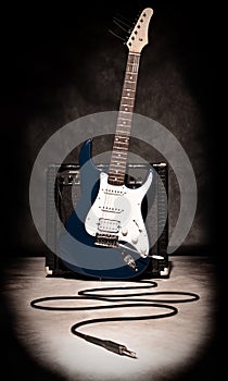 Electric guitar and amplifier