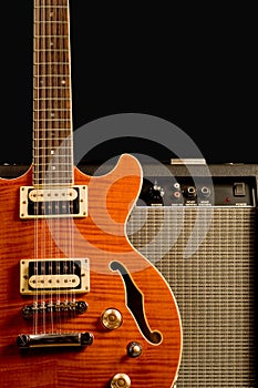 Electric guitar and amplifier