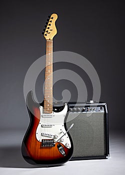 Electric guitar and amplifier.