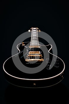 Electric guitar on black background