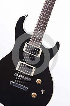 Electric Guitar Close Isolated White