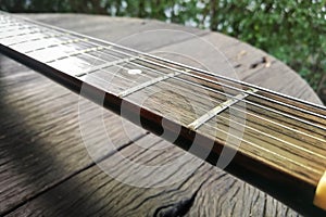 Electric guitar. Close up. Back Electric guitar.