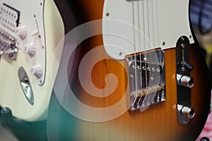 electric guitar close up detail