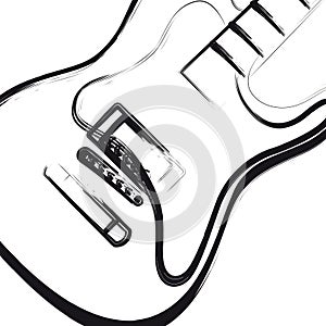 Electric Guitar hand drawn