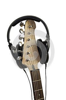 Electric Guitar with Headphones