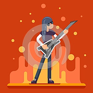Electric Guitar Icon Guitarist Hard Rock Heavy Folk Music