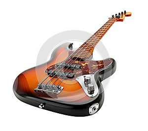 electric guitar isolated on white background.