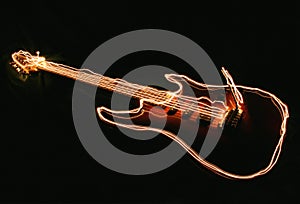 Electric guitar light effect