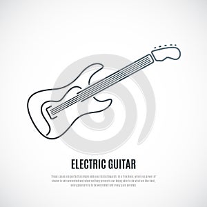 Electric Guitar line icon.