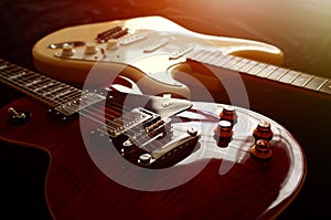 Electric guitar macro abstract