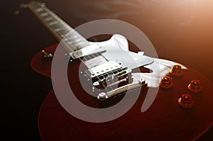 Electric guitar macro abstract