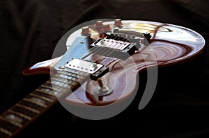 Electric guitar macro abstract