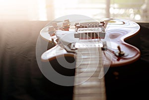 Electric guitar macro abstract