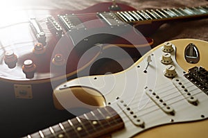 Electric guitar macro abstract