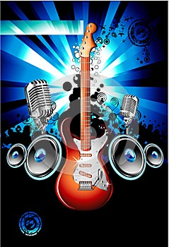 Electric Guitar Music Background
