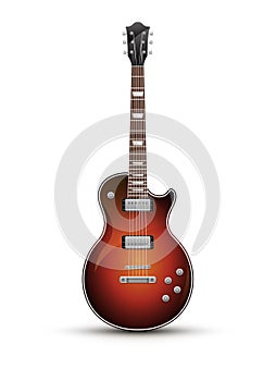 Electric guitar music instrument equipment. Rock guitar string music. Concert isolated sound instrument object
