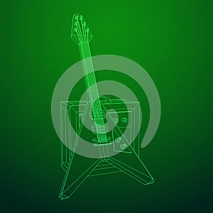 Electric guitar musical instrument vector