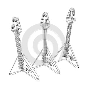 Electric guitar musical instrument vector